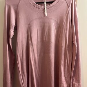 Lululemon Athletica Dusty Pink Long Sleeve Shirt